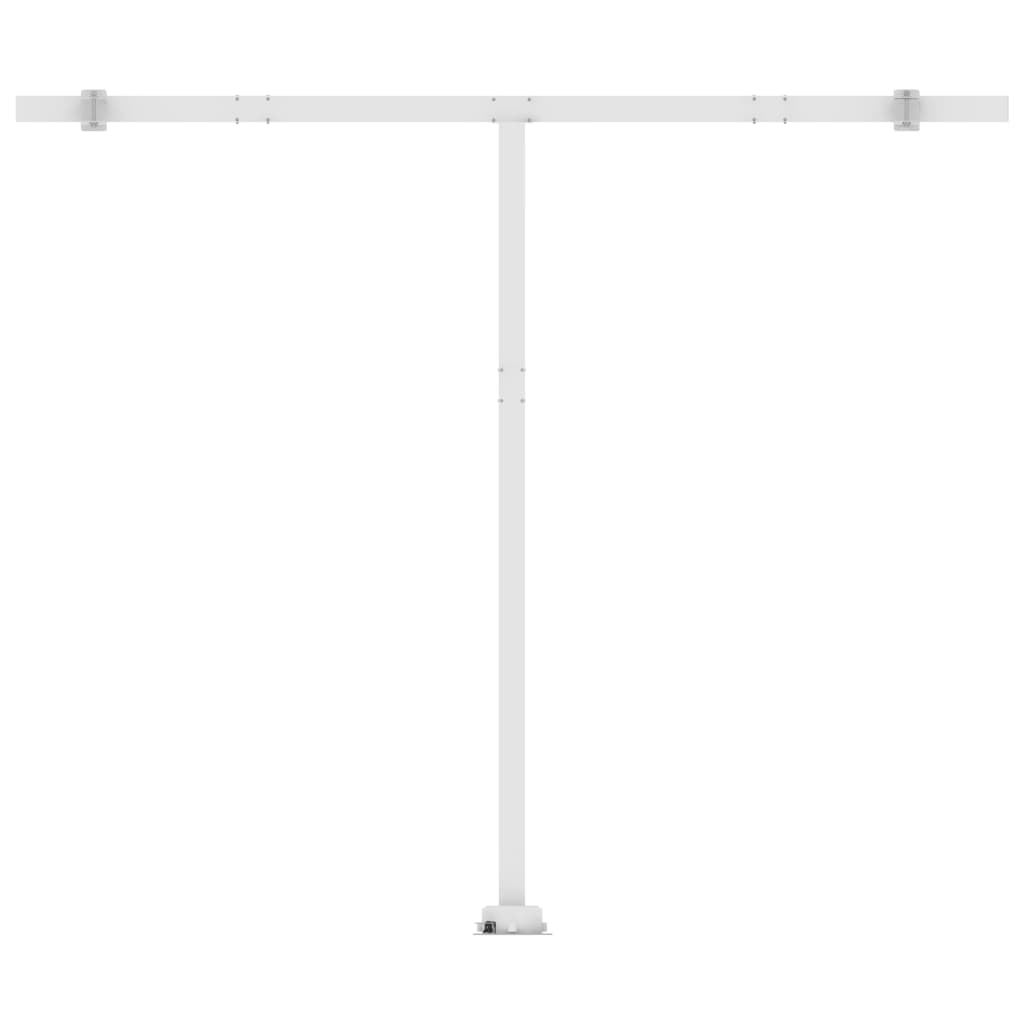 Manual Retractable Awning with LED 300x250 cm Blue and White