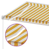 Manual Retractable Awning with LED 350x250 cm Yellow and White