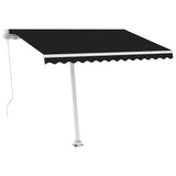 Manual Retractable Awning with LED 350x250 cm Anthracite