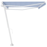 Freestanding Manual Retractable Awning 500x300 cm Blue/White