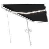 Manual Retractable Awning with LED 500x300 cm Anthracite