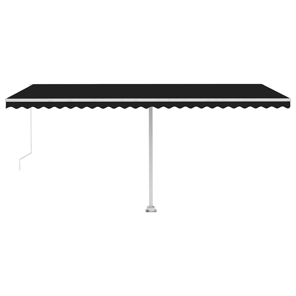 Manual Retractable Awning with LED 500x300 cm Anthracite