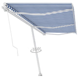 Freestanding Manual Retractable Awning 600x300 cm Blue/White