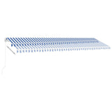 Freestanding Manual Retractable Awning 600x300 cm Blue/White