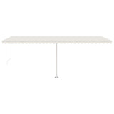 Freestanding Manual Retractable Awning 600x300 cm Cream