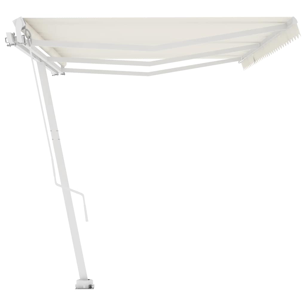 Freestanding Manual Retractable Awning 600x300 cm Cream