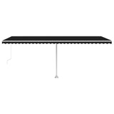 Manual Retractable Awning with LED 600x300 cm Anthracite