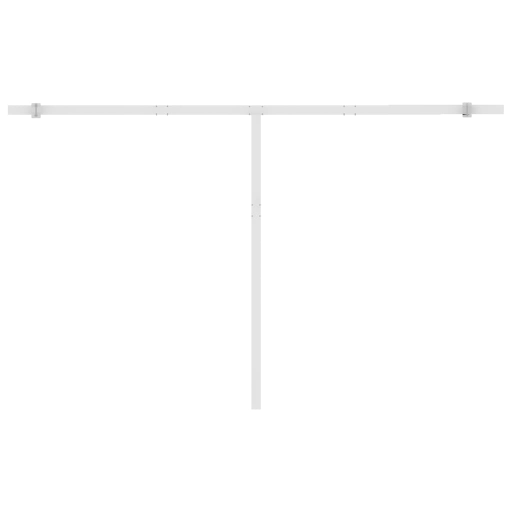 Manual Retractable Awning with LED 400x350 cm Yellow and White
