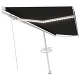 Manual Retractable Awning with LED 500x350 cm Anthracite