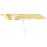 Freestanding Manual Retractable Awning 600x350 cm Yellow/White