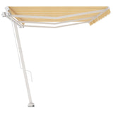 Freestanding Manual Retractable Awning 600x350 cm Yellow/White