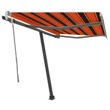Freestanding Manual Retractable Awning 300x250 cm Orange/Brown