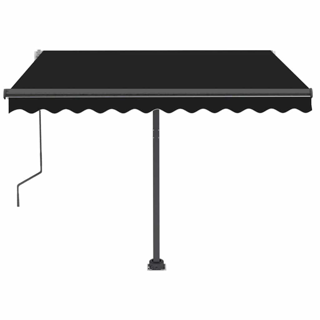 Freestanding Manual Retractable Awning 350x250 cm Anthracite