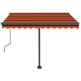 Freestanding Manual Retractable Awning 350x250 cm Orange/Brown