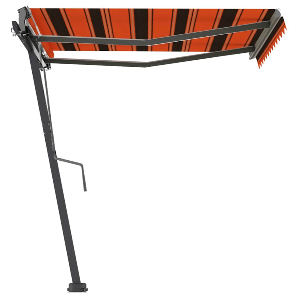 Freestanding Manual Retractable Awning 350x250 cm Orange/Brown