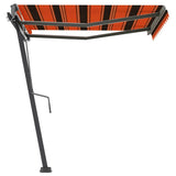 Freestanding Manual Retractable Awning 350x250 cm Orange/Brown