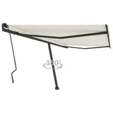 Freestanding Manual Retractable Awning 400x300 cm Cream