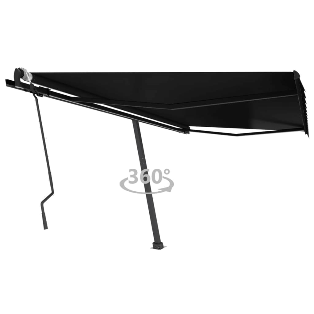 Freestanding Manual Retractable Awning 400x300 cm Anthracite