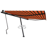 Freestanding Manual Retractable Awning 400x300 cm Orange/Brown