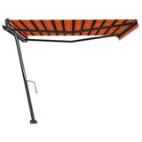 Freestanding Manual Retractable Awning 400x300 cm Orange/Brown