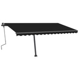 Manual Retractable Awning with LED 400x300 cm Anthracite