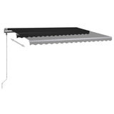 Manual Retractable Awning with LED 400x300 cm Anthracite