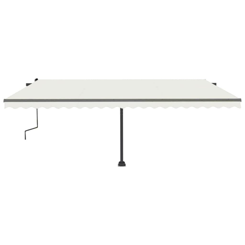 Freestanding Manual Retractable Awning 500x300 cm Cream