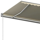 Freestanding Manual Retractable Awning 500x300 cm Cream