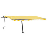 Freestanding Manual Retractable Awning 500x300 cm Yellow/White