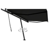 Freestanding Manual Retractable Awning 500x300 cm Anthracite