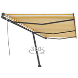 Freestanding Manual Retractable Awning 600x300 cm Yellow/White