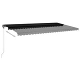 Manual Retractable Awning with LED 600x300 cm Anthracite