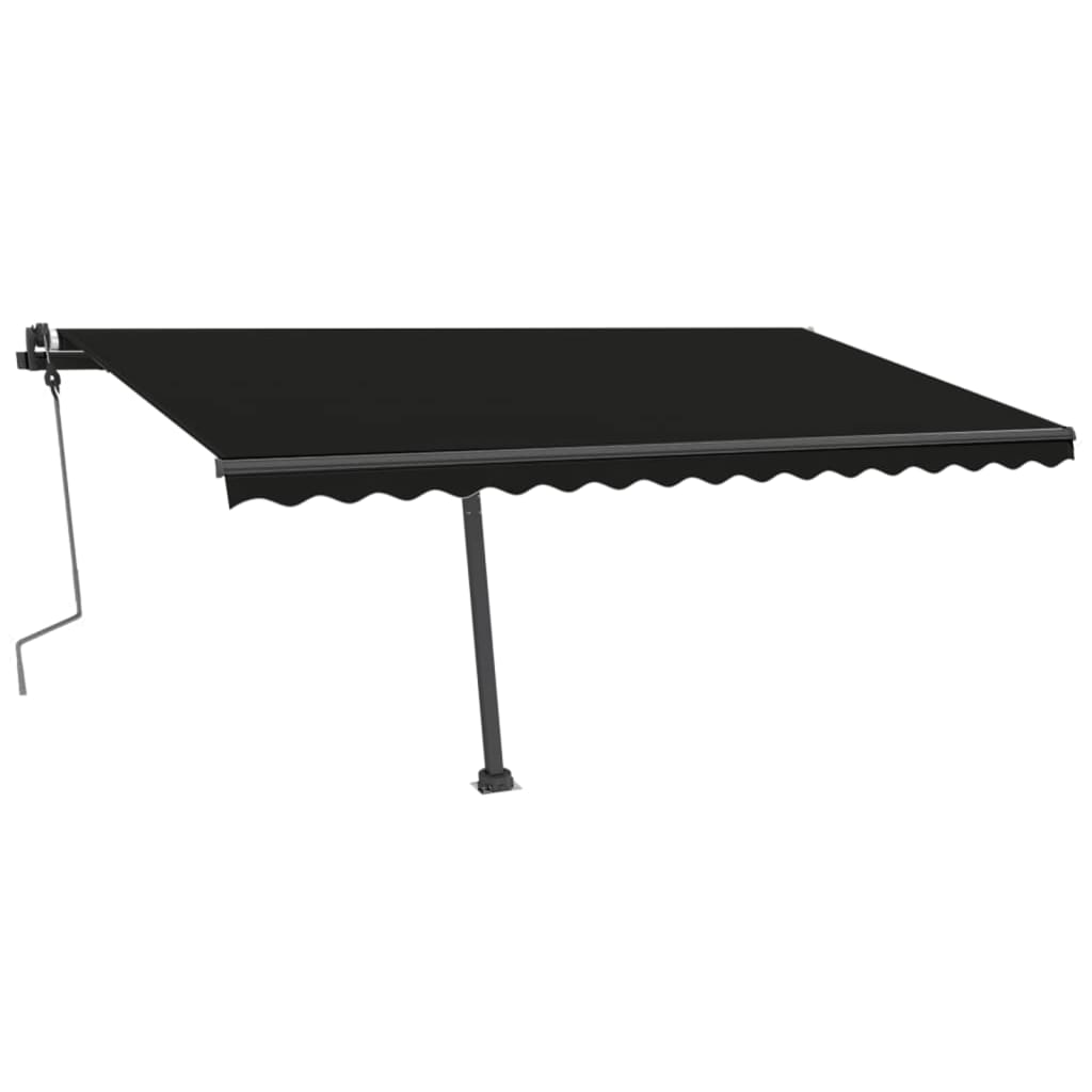 Freestanding Manual Retractable Awning 400x350 cm Anthracite