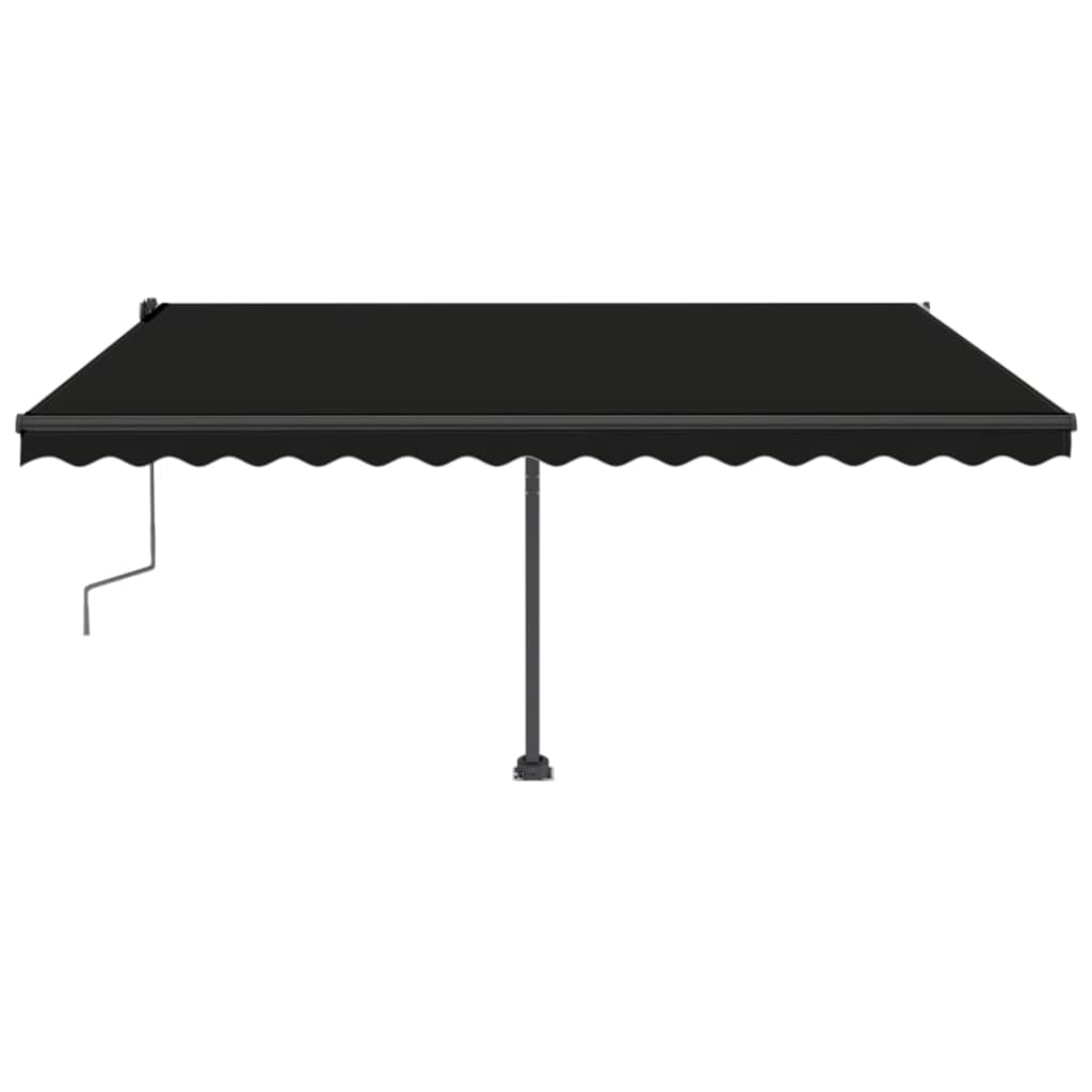 Manual Retractable Awning with LED 400x350 cm Anthracite