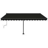 Manual Retractable Awning with LED 400x350 cm Anthracite