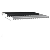 Manual Retractable Awning with LED 400x350 cm Anthracite