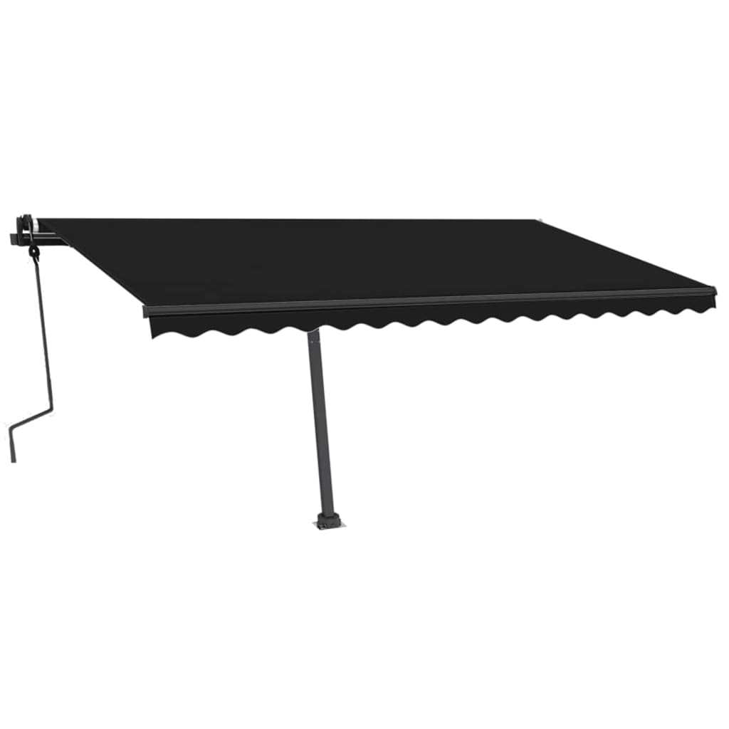 Freestanding Manual Retractable Awning 450x350 cm Anthracite