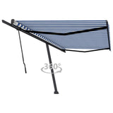 Freestanding Manual Retractable Awning 500x350 cm Blue/White