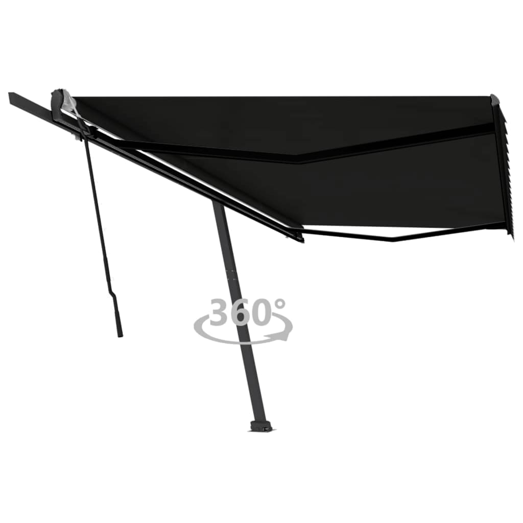 Freestanding Manual Retractable Awning 500x350 cm Anthracite