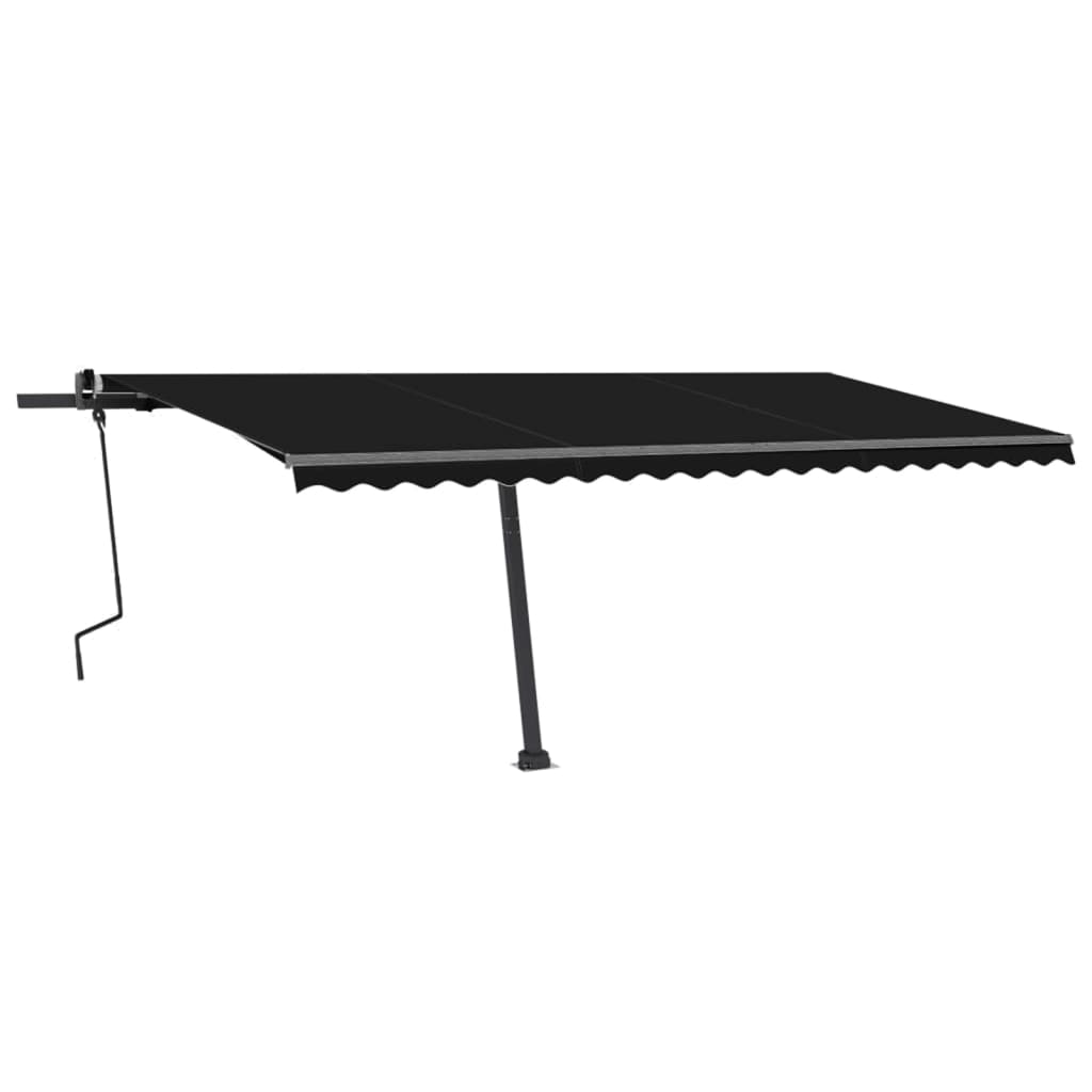 Freestanding Manual Retractable Awning 500x350 cm Anthracite