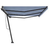 Freestanding Manual Retractable Awning 600x350 cm Blue/White