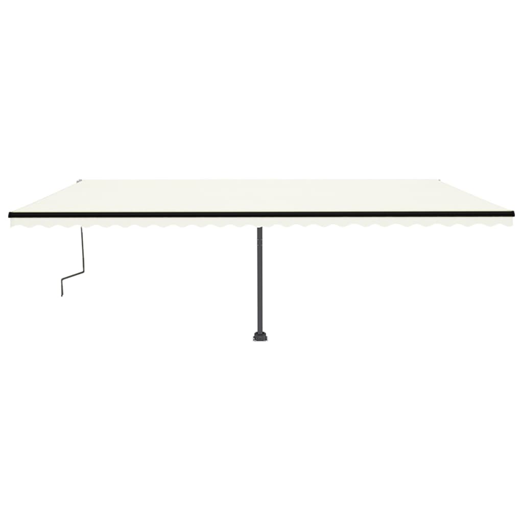 Freestanding Manual Retractable Awning 600x350 cm Cream