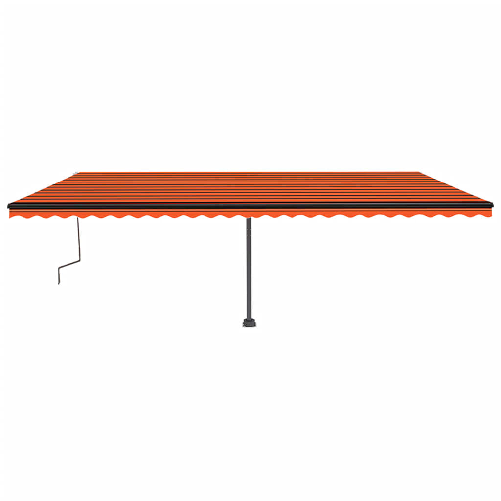 Freestanding Manual Retractable Awning 600x350 cm Orange/Brown