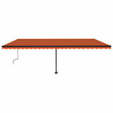 Freestanding Manual Retractable Awning 600x350 cm Orange/Brown