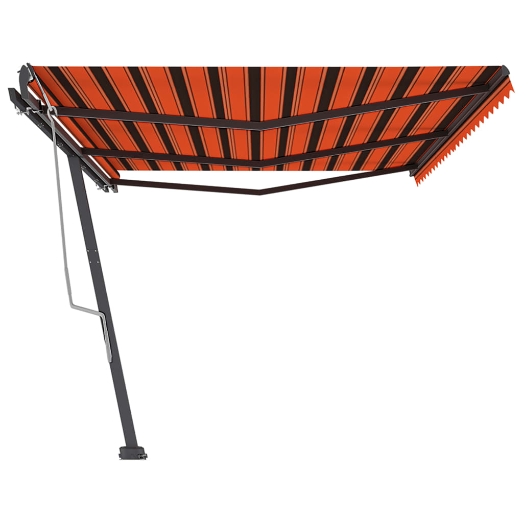 Freestanding Manual Retractable Awning 600x350 cm Orange/Brown