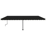 Manual Retractable Awning with LED 600x350 cm Anthracite