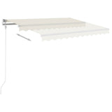 Manual Retractable Awning with Posts 3x2.5 m Cream