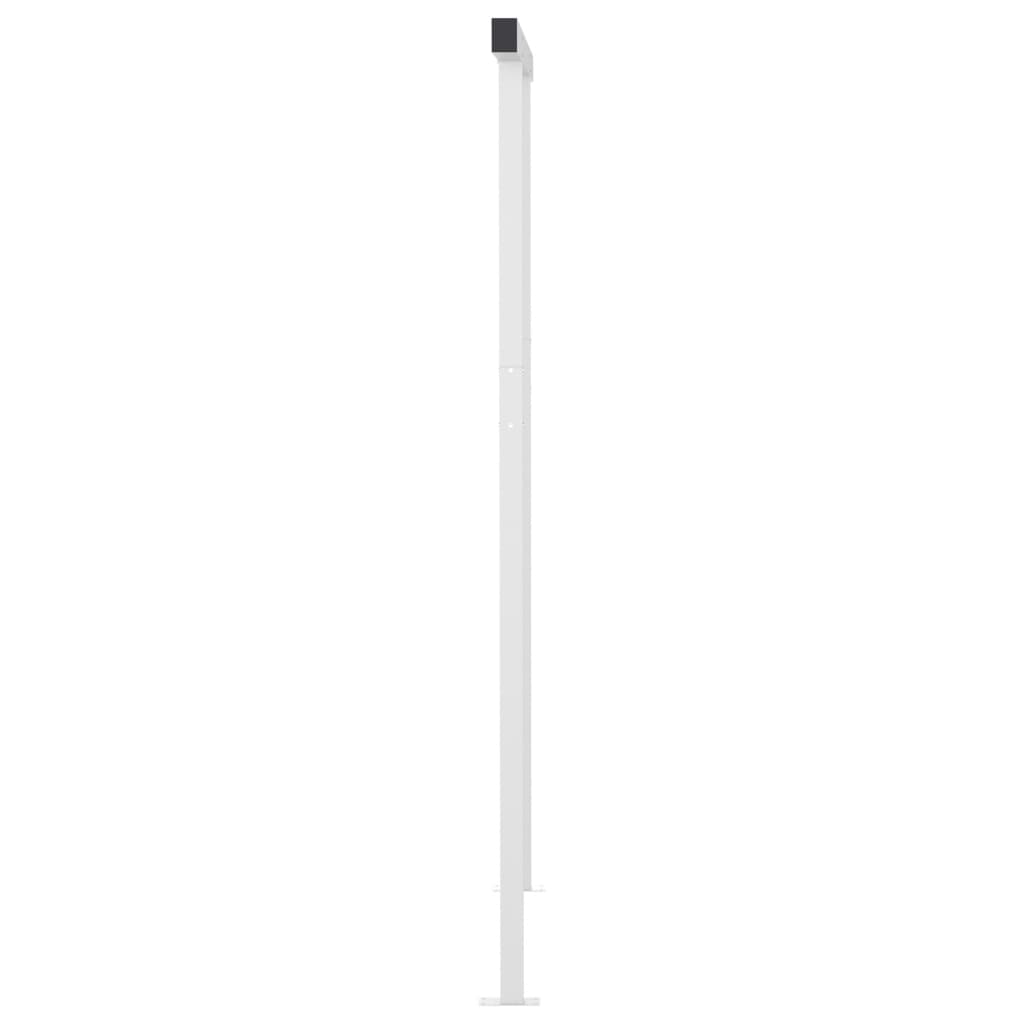 Manual Retractable Awning with LED 3x2.5 m Blue and White