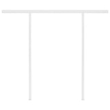 Manual Retractable Awning with Posts 3.5x2.5 m Orange and Brown