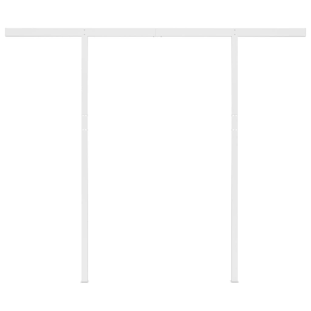 Manual Retractable Awning with LED 3.5x2.5 m Orange and Brown